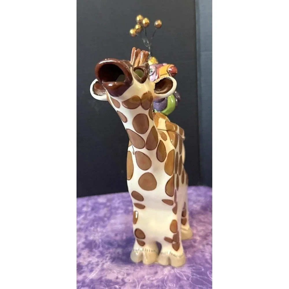 SWAK Lynda Corneille Hager The Giraffe Flossie Teapot Vintage Whimsical‎ READ